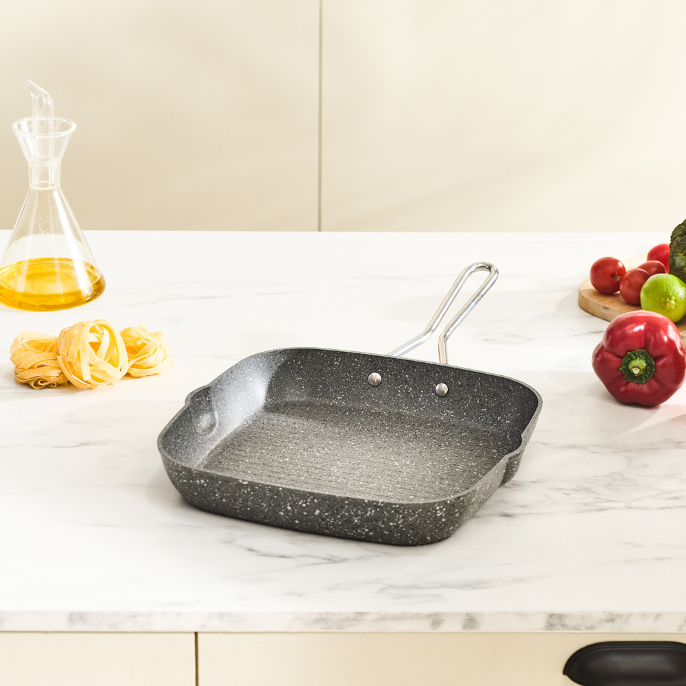 Karaca Biogranit Salvador Grill Tava 28 Cm Gri görseli 1