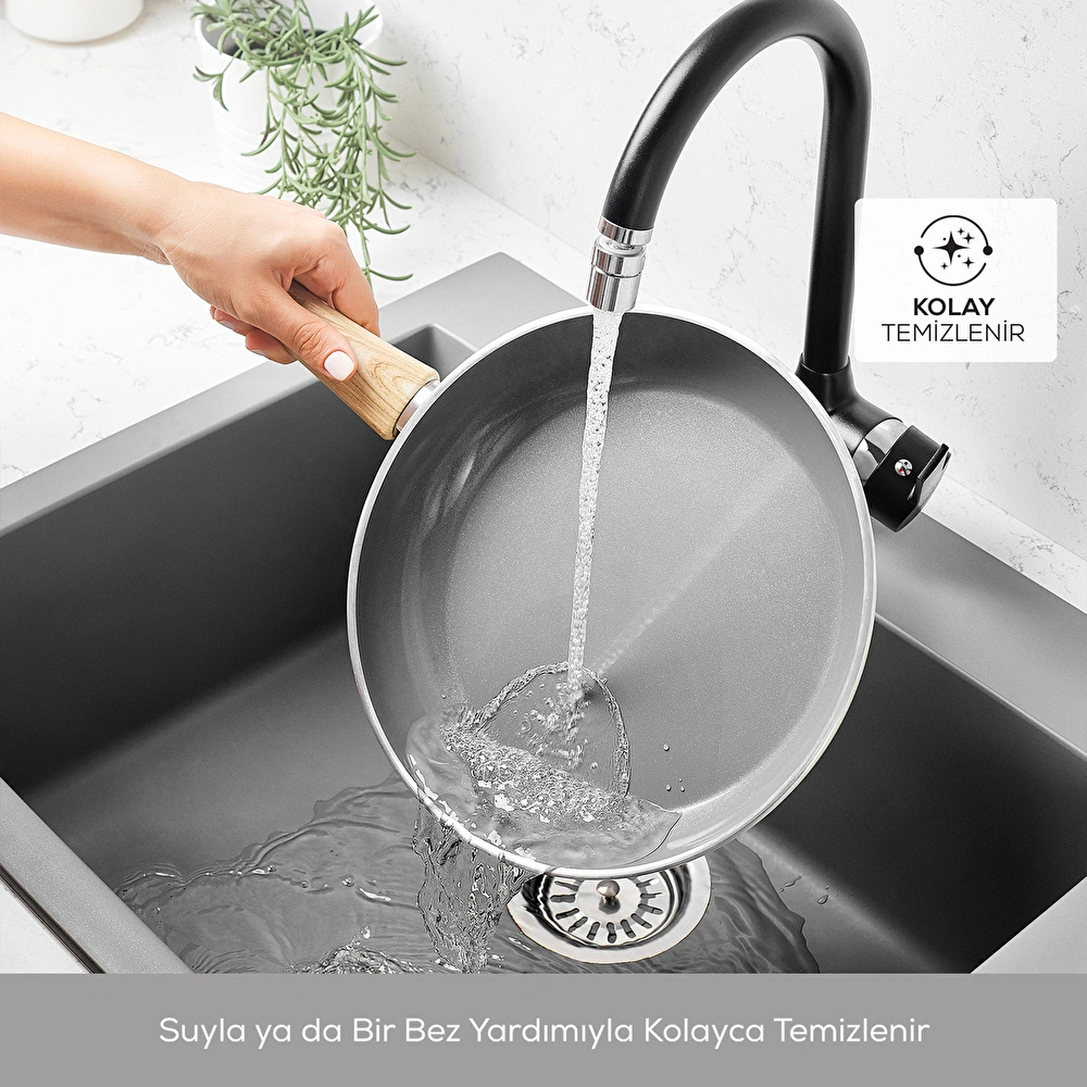 Karaca x Refika Swiss Crystal Tencere 24 cm Creamy görseli 8