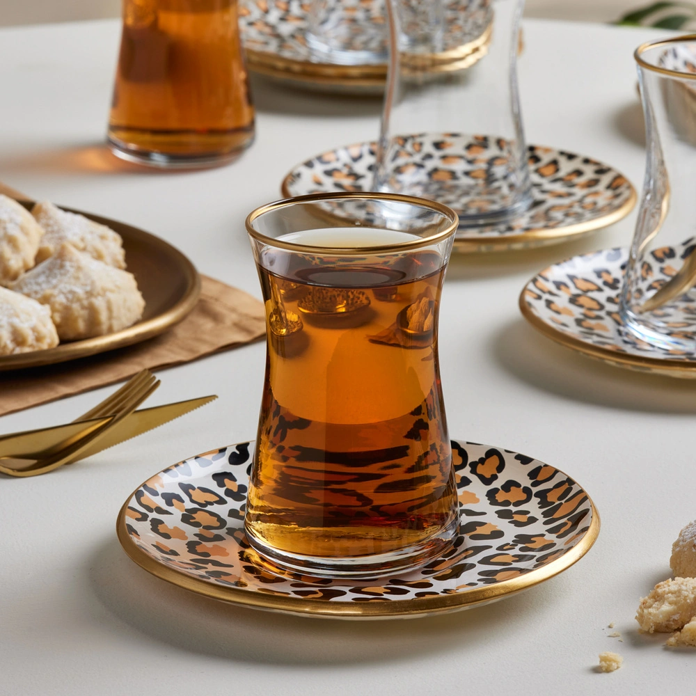 Karaca Leopar 12 Parça Cam Çay Seti görseli 6