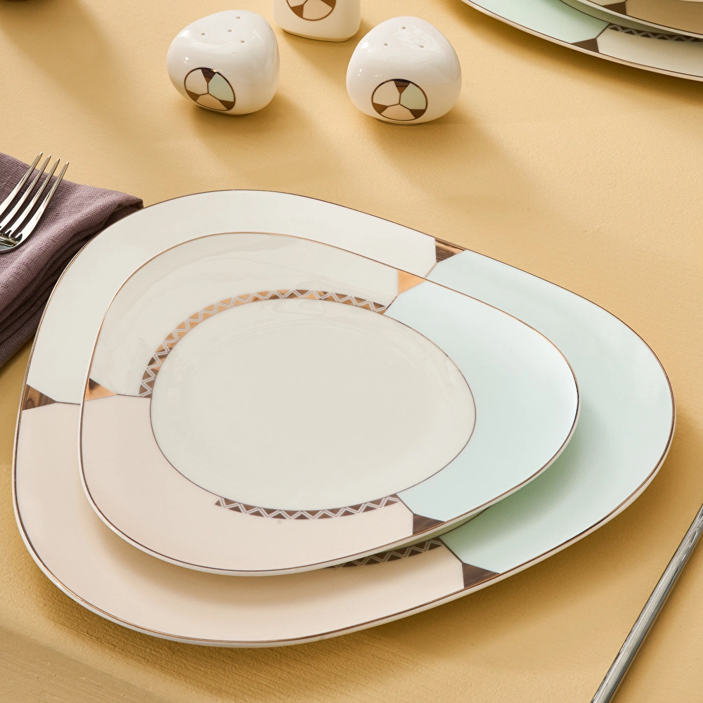 Karaca Fine Pearl Extra Abraca 62 Parça 12 Kişilik Yemek Takımı Gold görseli 8