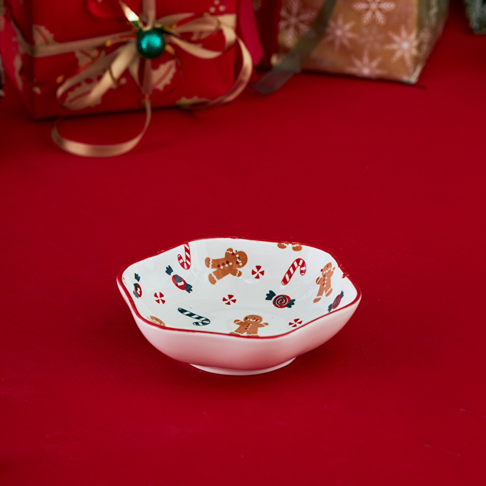 Karaca New Year Yılbaşı Gingerbread Hexagon Çerezlik 10 cm görseli 2