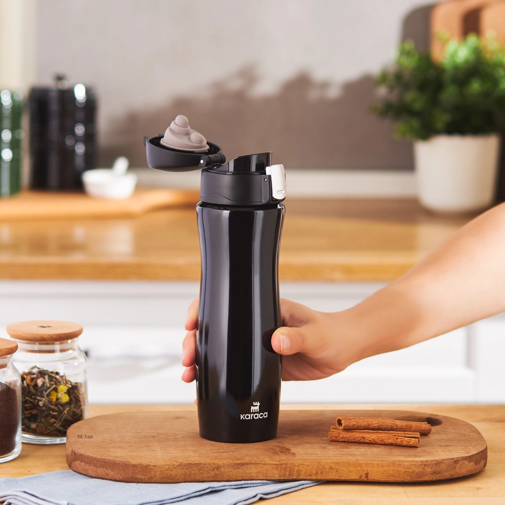 Karaca Jüpiter Sızdırmaz Çelik Termos 500 ml Siyah görseli 5
