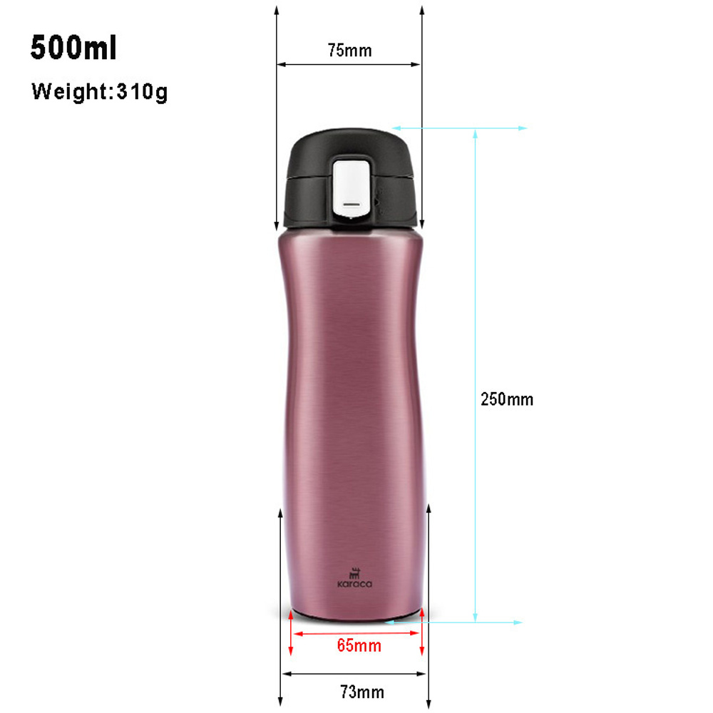 Karaca Jüpiter Çelik Termos Sızdırmaz Rosegold 500 ml görseli 7