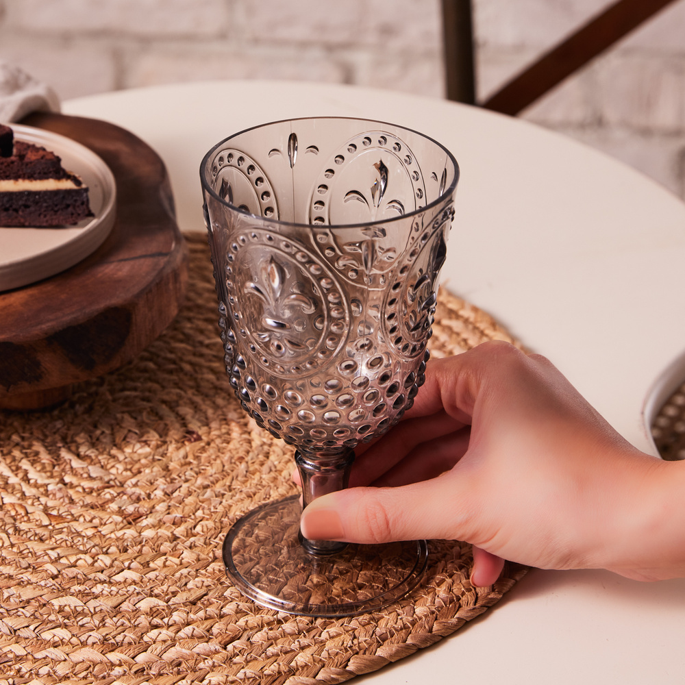 Karaca Moise Kadeh Akrilik 450 Ml Antrasit  görseli 3
