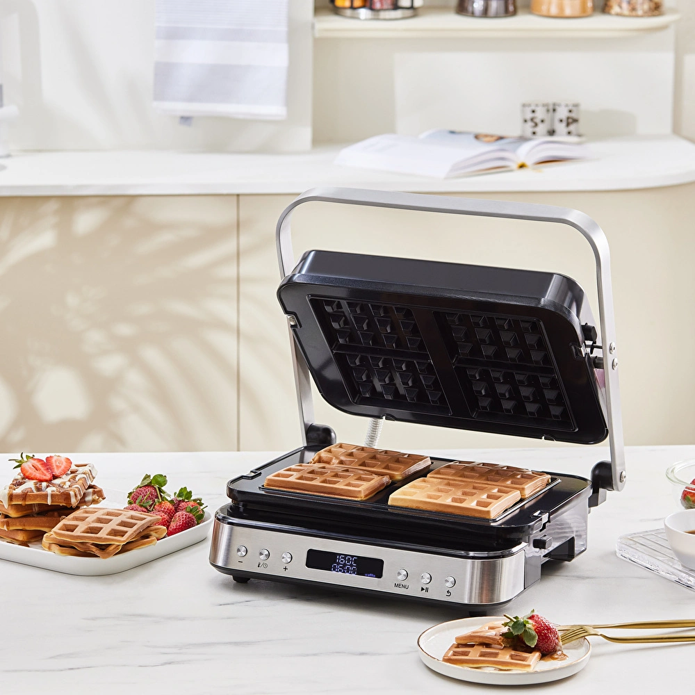 Karaca Presto 3 in1 Digital Inox 2009 Izgara, Waffle Ve Tost Makinesi görseli 8