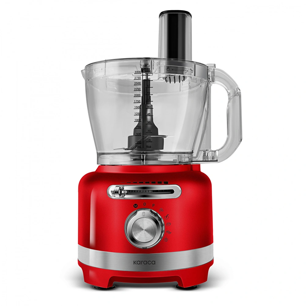 Karaca Multiblend Artisan Retro Mutfak Robotu Metalic Red  görseli 1
