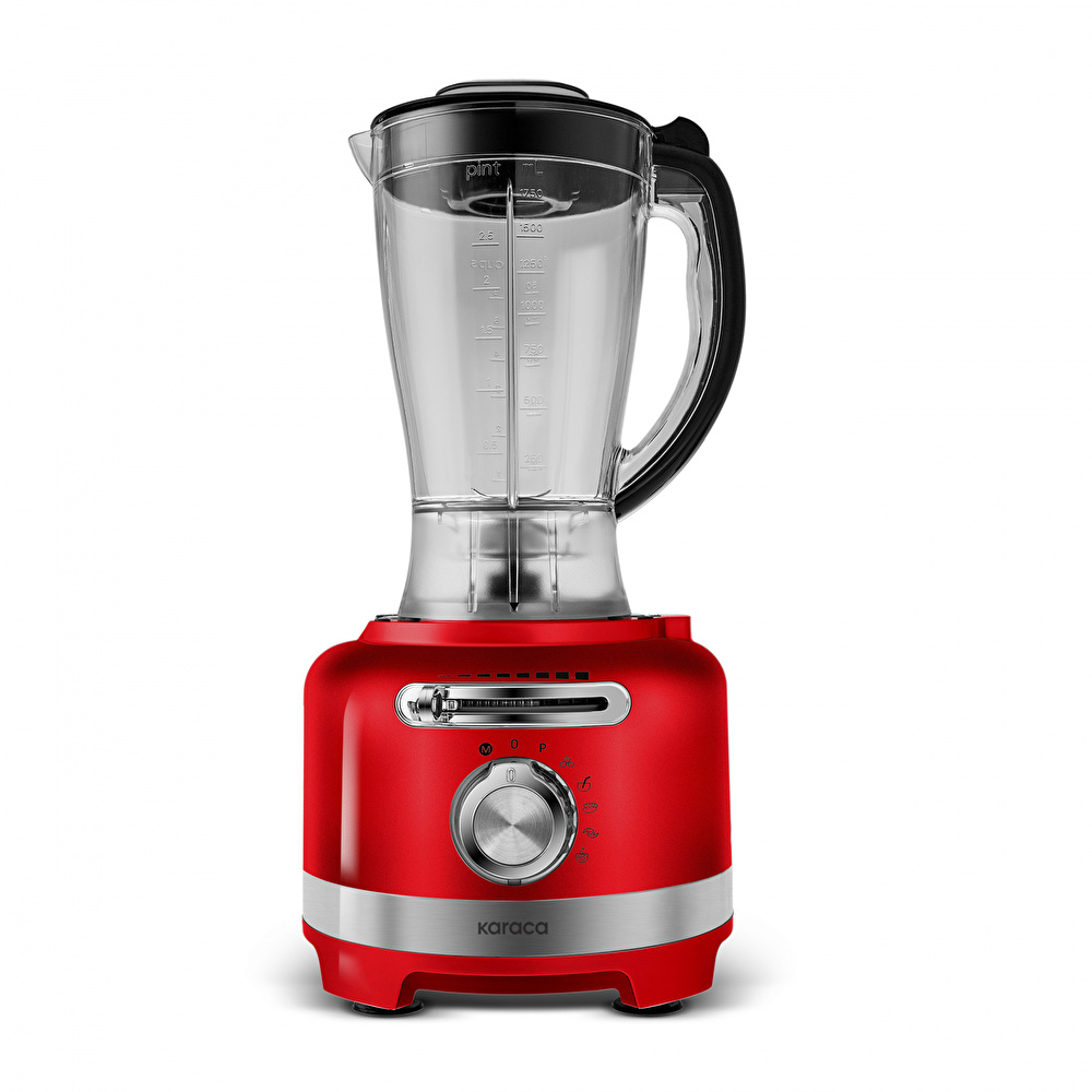 Karaca Multiblend Artisan Retro Mutfak Robotu Metalic Red  görseli 9
