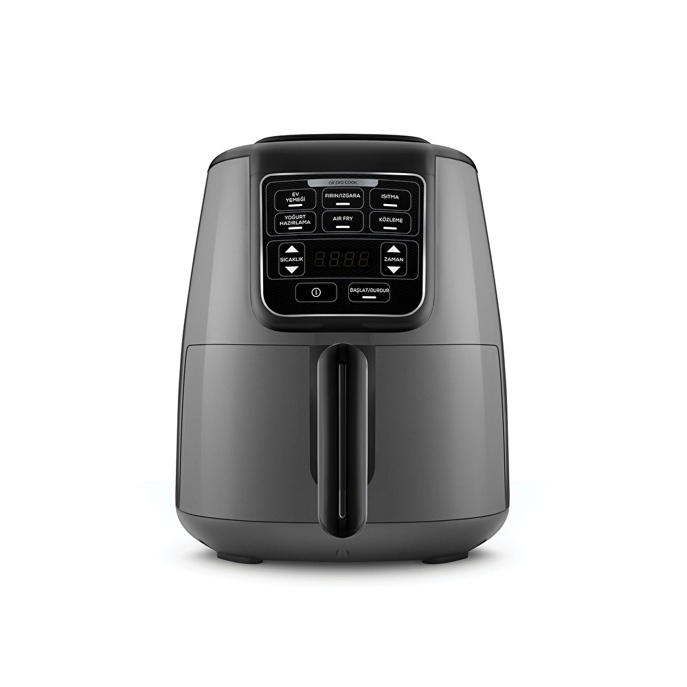 Karaca Air Pro Cook 3 in 1 XL Ev Yemeği, Közleme, Airfryer Space Gray 4L görseli 1
