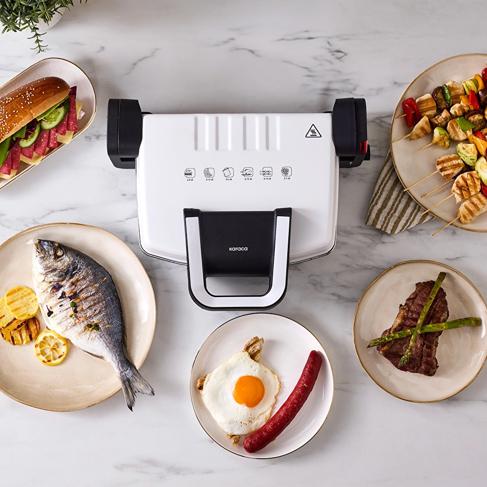 Karaca Future Tost Makinesi Pearl White 4 Dilim Kapasiteli görseli 1