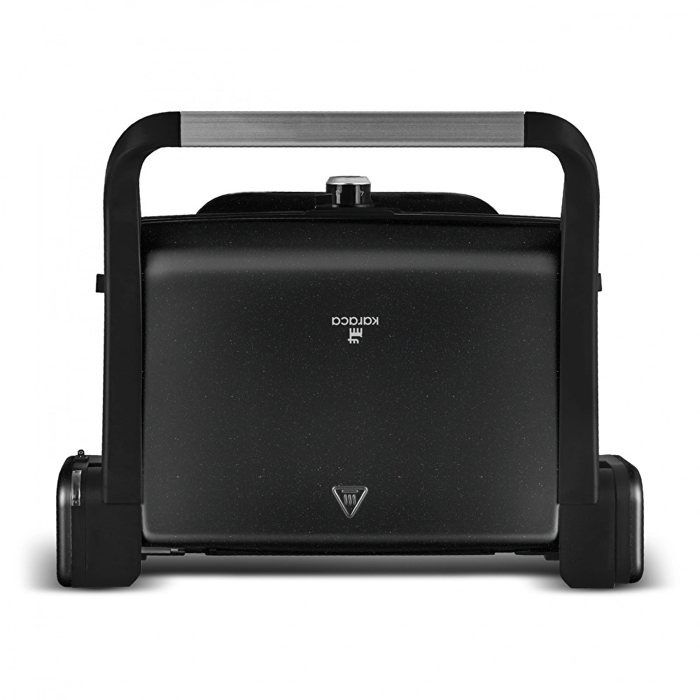 Karaca Gastro Diamond Antibakteriyel Döküm Tost Makinesi Shiny Black 6 Dilim Kapasiteli görseli 1