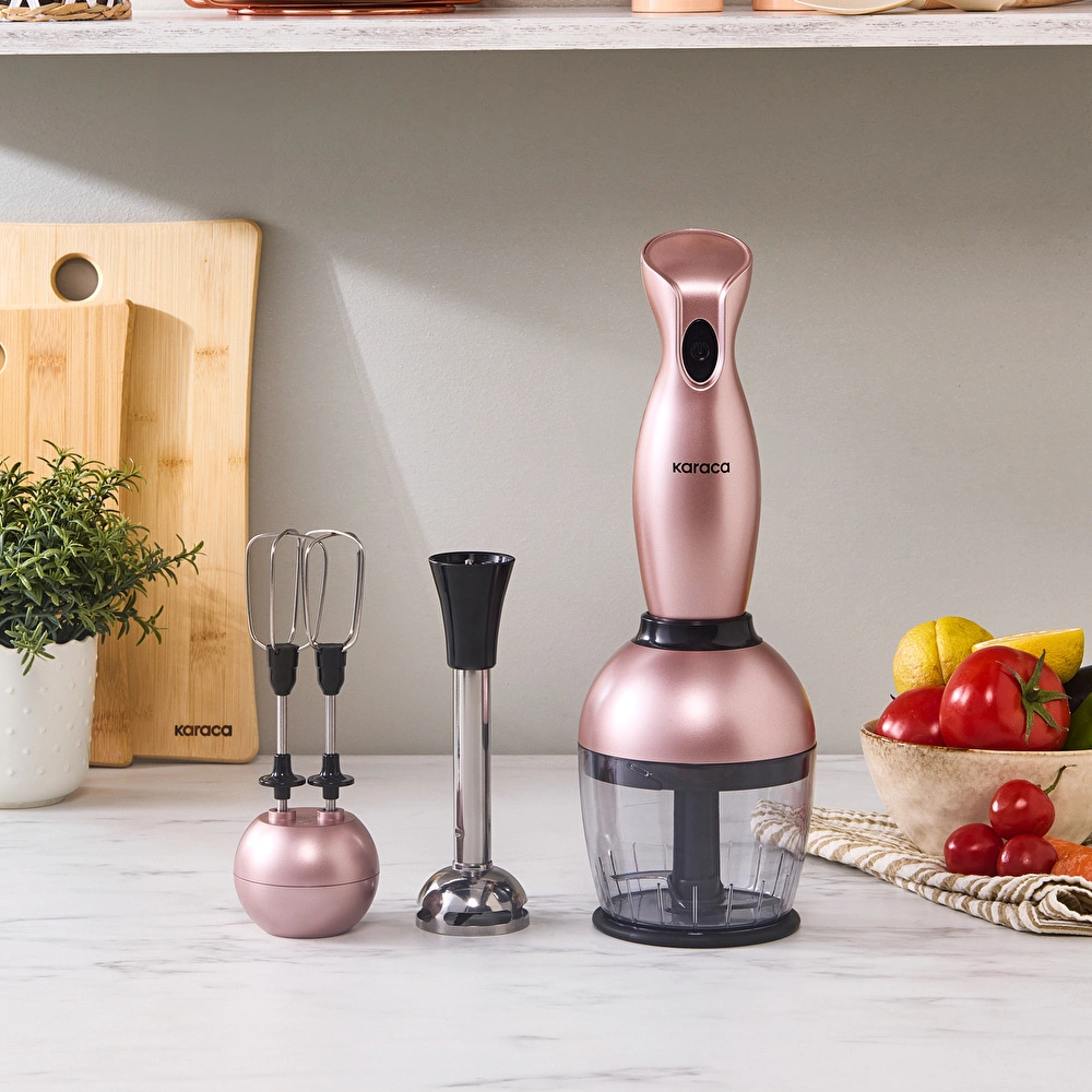 Karaca Pro- Midi Plus 3'lü Blender Set Rosegold 1000w görseli 1