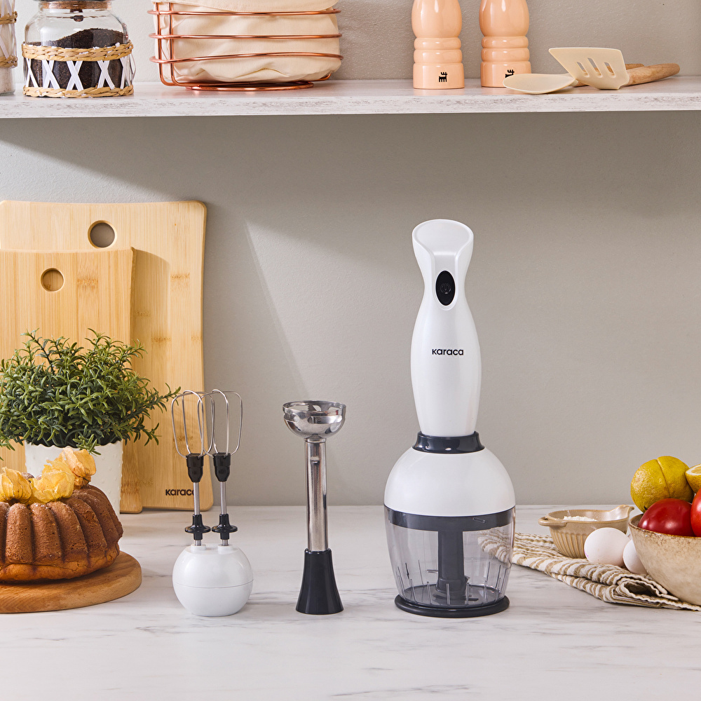 Karaca Pro - Midi Plus 3lü Blender Set Pearl White görseli 1