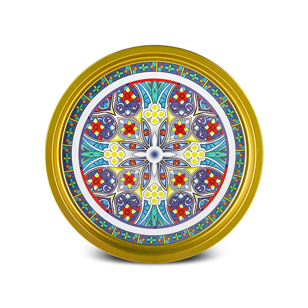Karaca Napoli Metal Yuvarlak Tepsi 35 Cm görseli 1