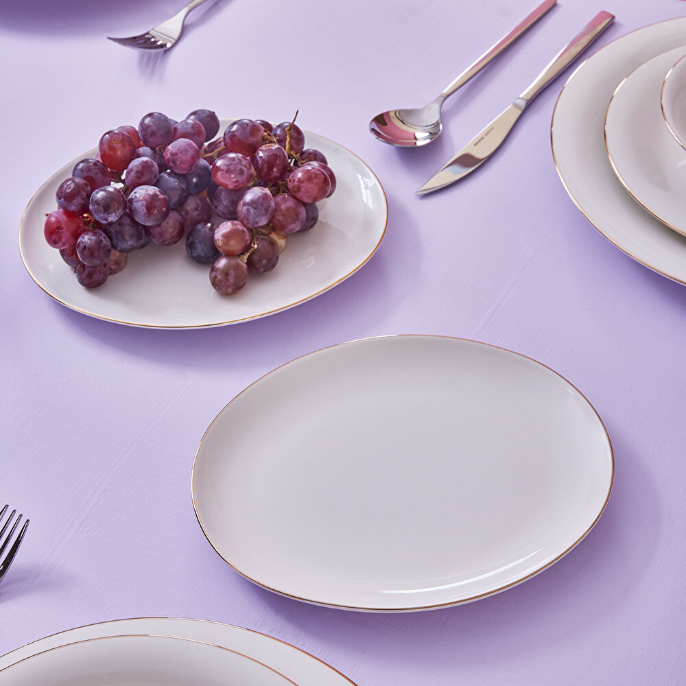 Karaca Stream Bone Realto 60 Parça 12 Kişilik Yemek Takımı Gold thumbnail 3