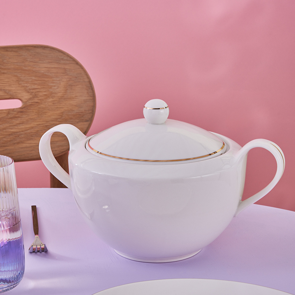 Karaca Stream Bone Realto 60 Parça 12 Kişilik Yemek Takımı Gold thumbnail 5