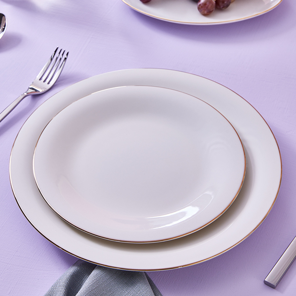 Karaca Stream Bone Realto 60 Parça 12 Kişilik Yemek Takımı Gold thumbnail 6