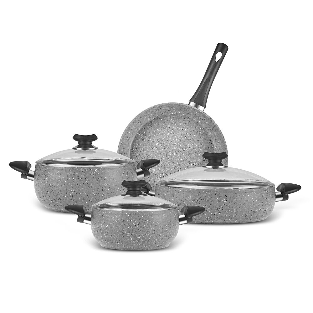 Karaca Biogranit Avanos 7 Parça Tencere Seti Gri thumbnail 5