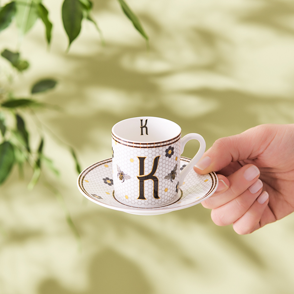 Karaca K Harfli Kahve Fincanı 80 ml görseli 2