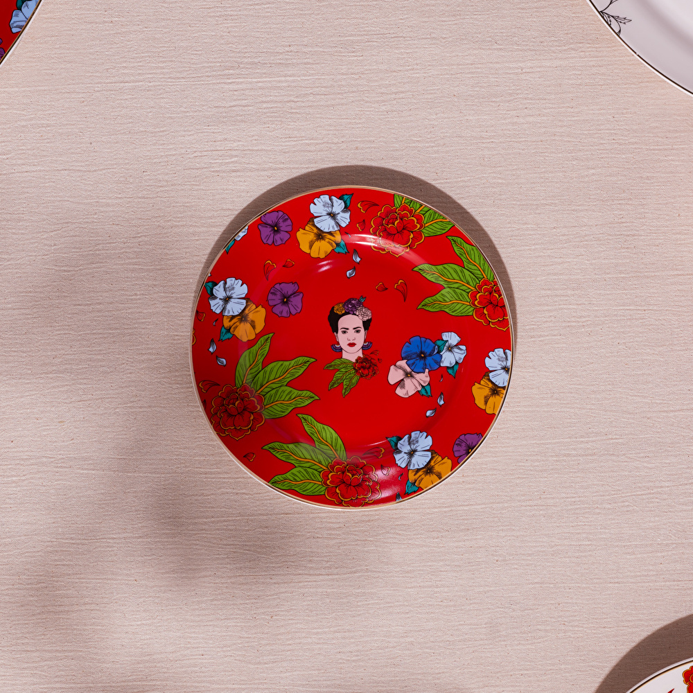 Karaca Frida Pasta Tabağı Kırmızı 19 Cm görseli 1