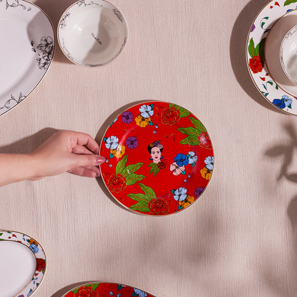 Karaca Frida Pasta Tabağı Kırmızı 19 Cm görseli 2