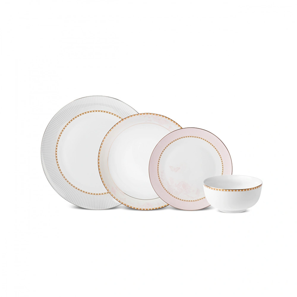 Karaca Elegance Bone Moonlight 24 Parça 6 Kişilik Yemek Takımı görseli 2