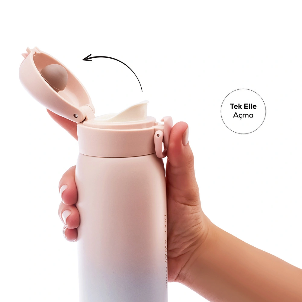 Karaca Skyfall Çelik Sızdırmaz Termos Pembe 500 ml görseli 3