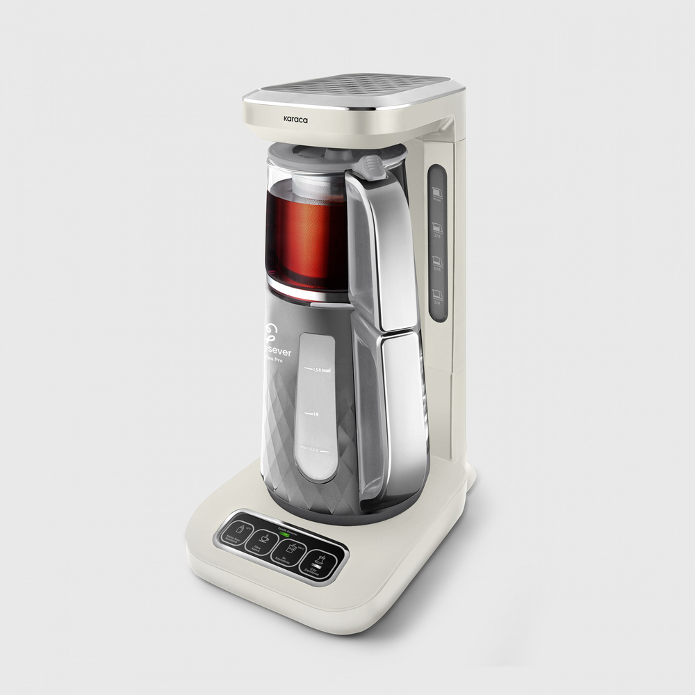 Karaca Çaysever Robotea Pro Quartz 4 in 1 Cam Çay Makinesi Swiss görseli 2