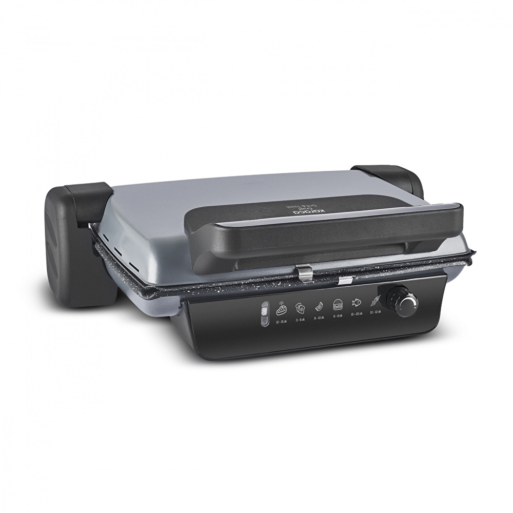 Karaca Crust Grill Toast 6 Dilim Kapasiteli Izgara ve Tost Makinesi Antrasit 1800W görseli 1