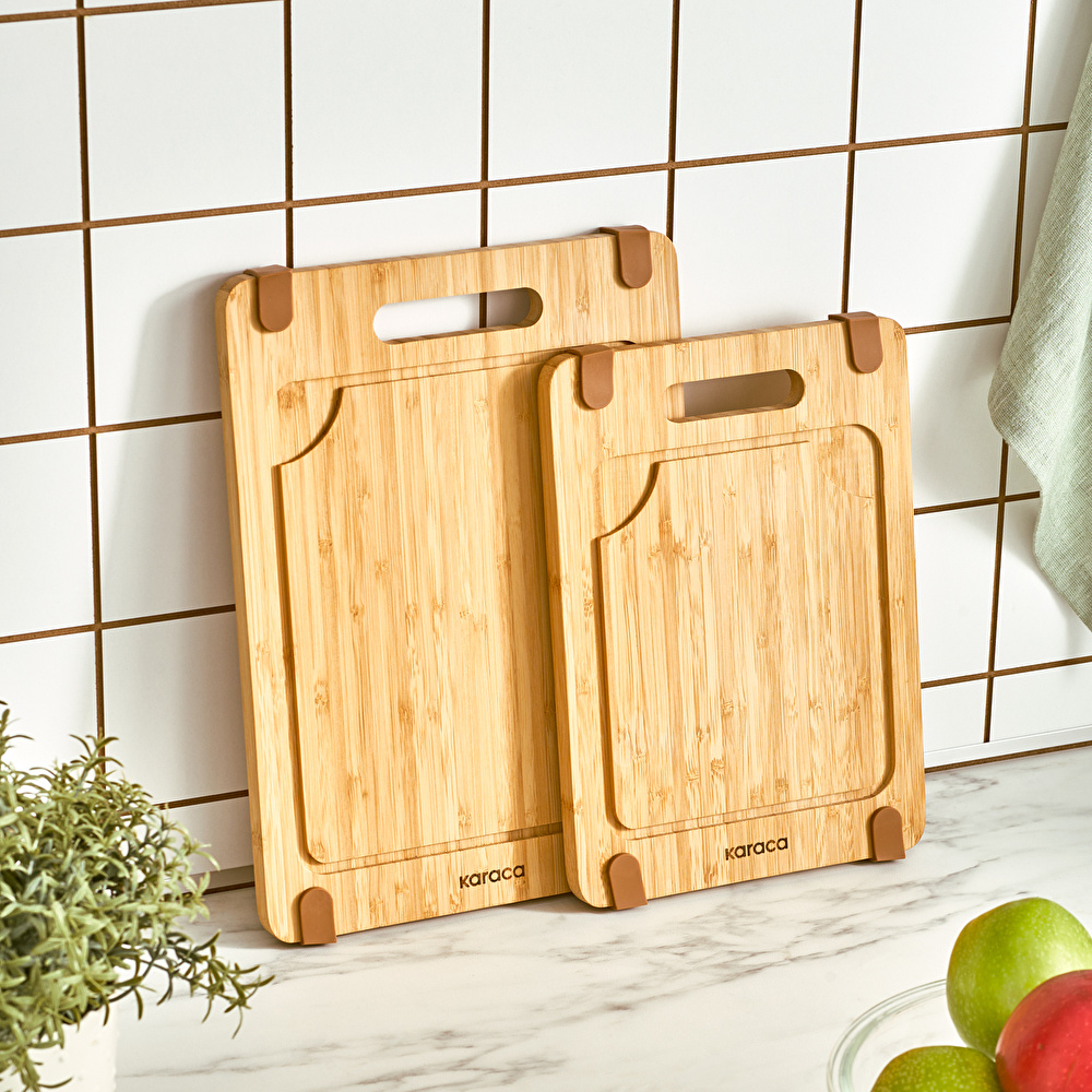 Karaca Roy Bamboo 2'li Pro Kesme Tahtası görseli 1