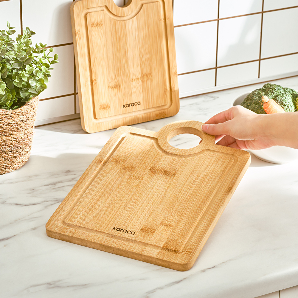 Karaca Alis Bamboo 2'li Pro Kesme Tahtası görseli 3