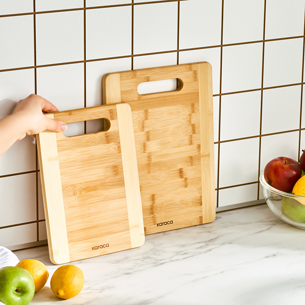 Karaca Lowell Bamboo 2'li Pro Kesme Tahtası görseli 3