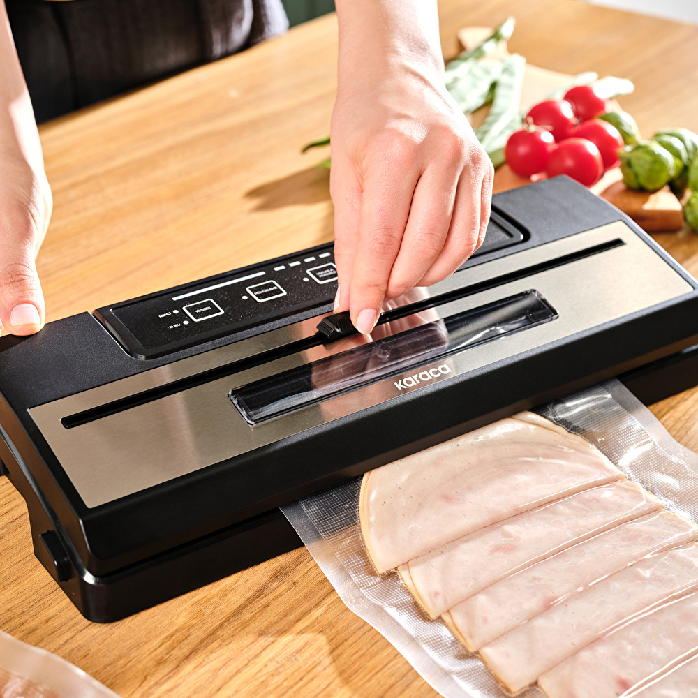 Karaca Seal and Fresh Inox Gıda Vakum ve Mühürleme Makinesi 5 Adet Poşet ve 1 Adet Rulo Hediyeli görseli 5