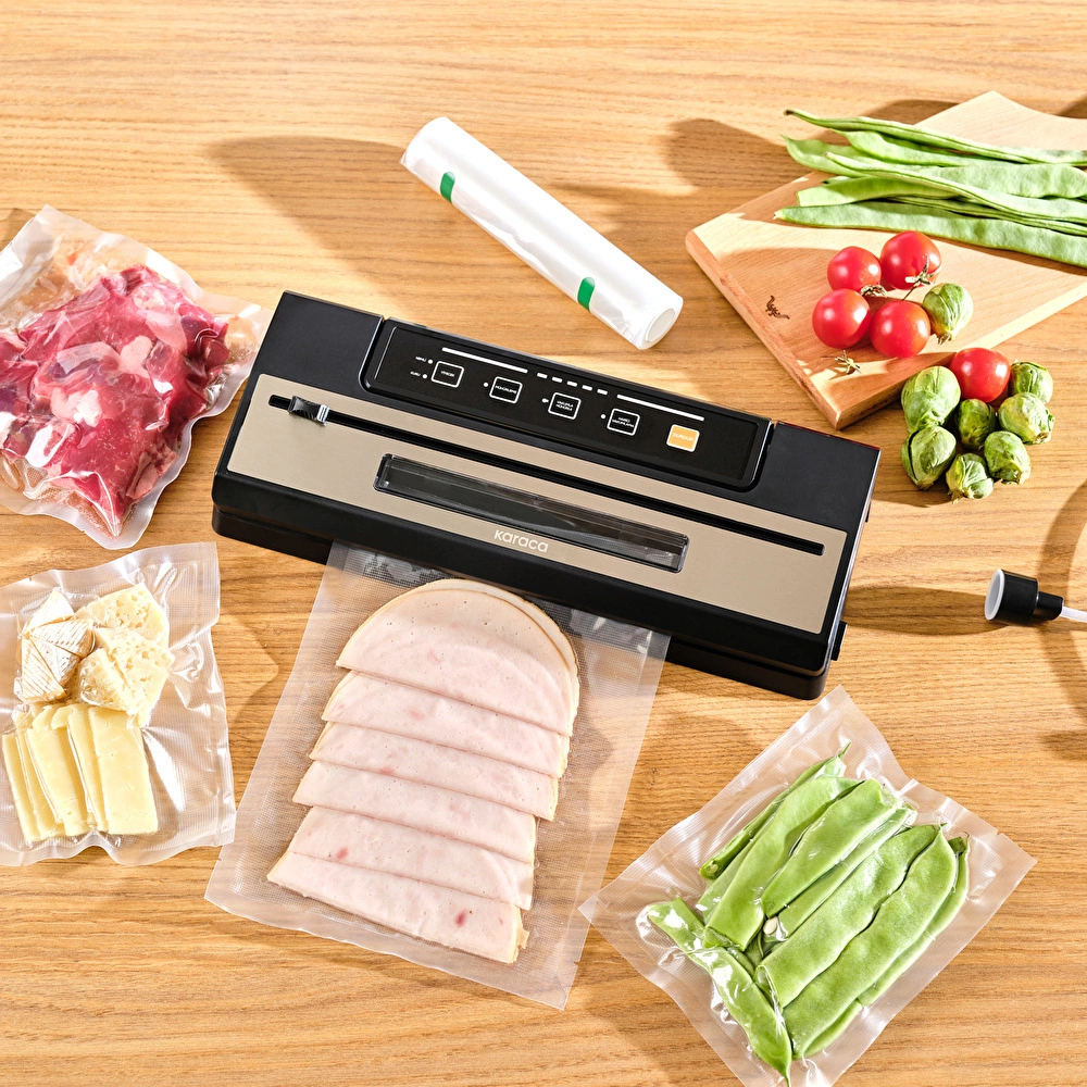 Karaca Seal and Fresh Inox Gıda Vakum ve Mühürleme Makinesi 5 Adet Poşet ve 1 Adet Rulo Hediyeli görseli 2