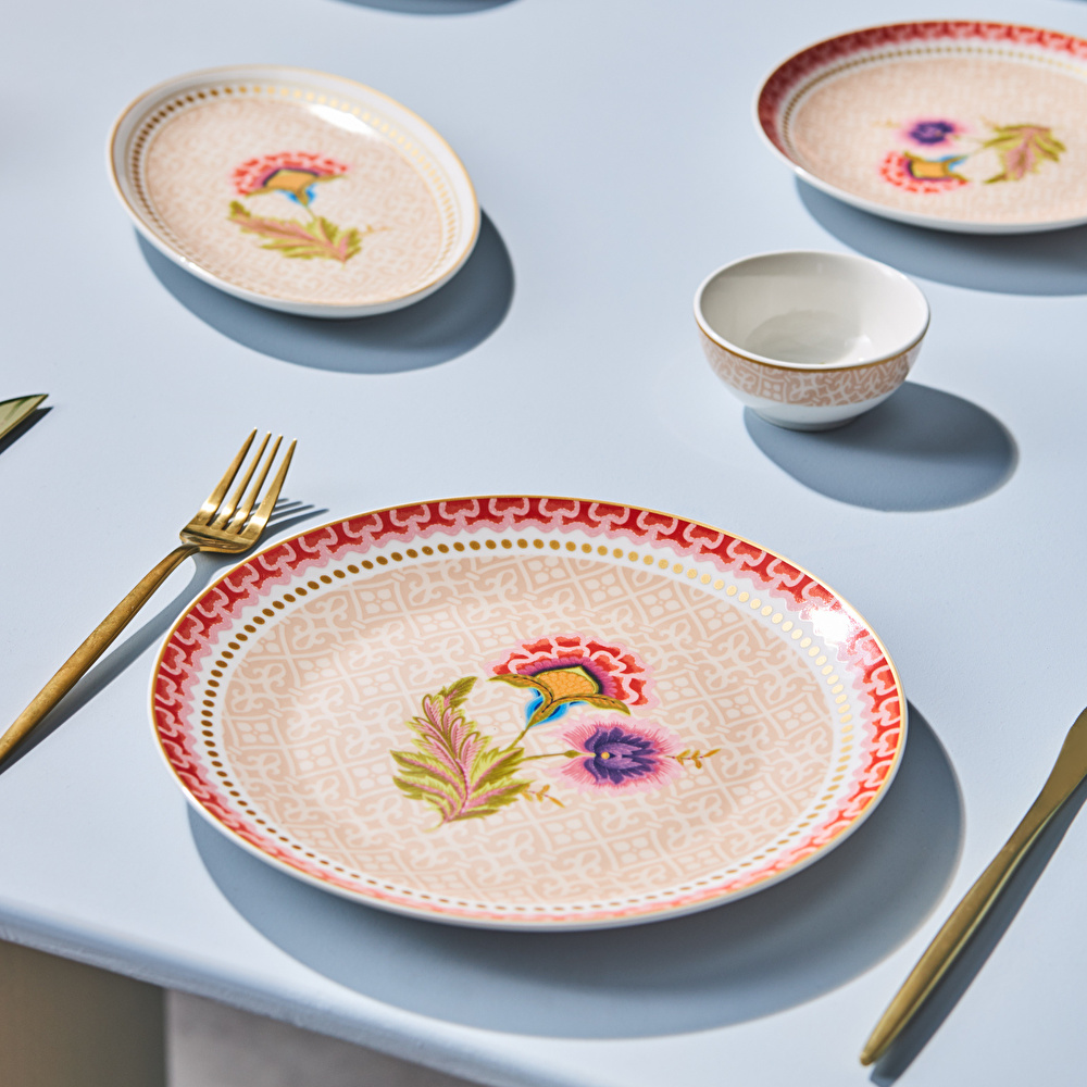 Karaca Forever Bone Spello 26 Parça 6 Kişilik Kahvaltı Takımı Pink görseli 5