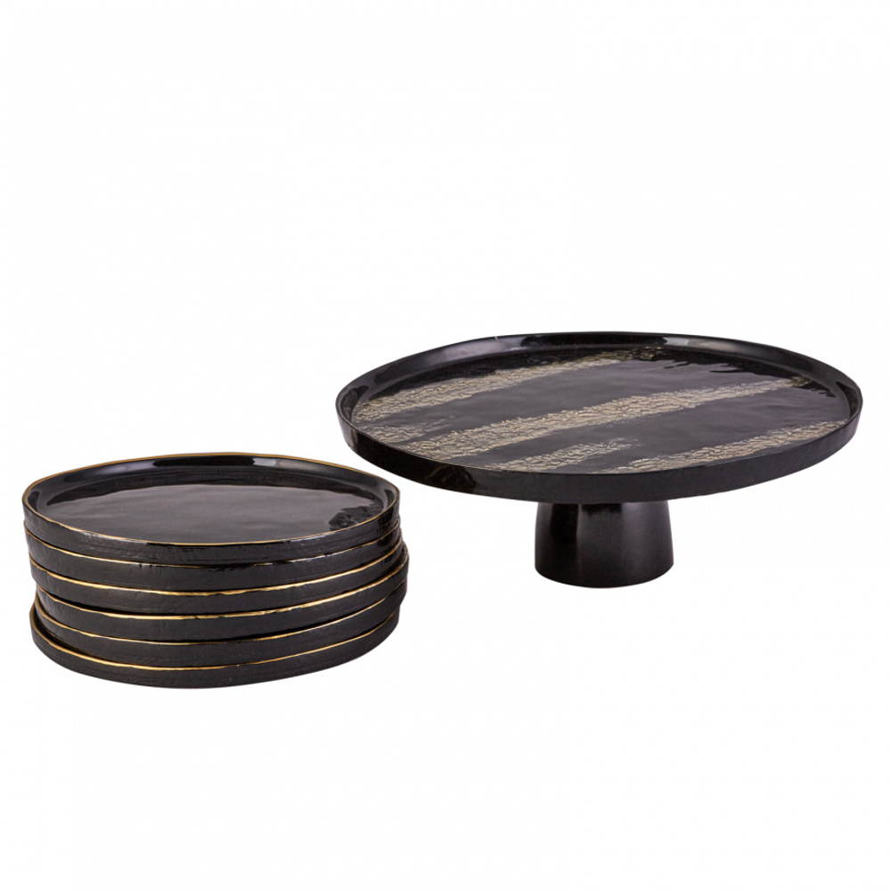 Jumbo Glamour 7 Parça Pasta Seti - Siyah görseli 4