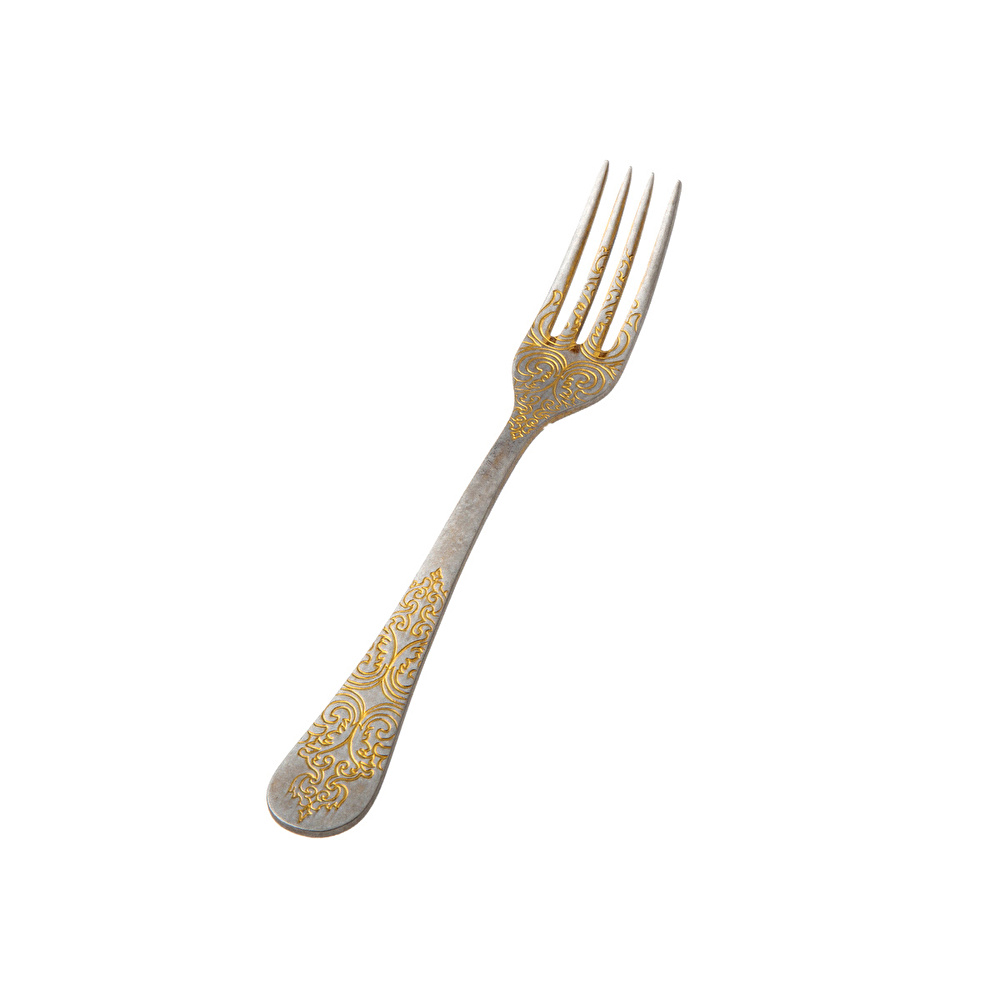 Jumbo Antique Antika Gold 12 Kişilik 84 Parça Çatal Kaşık Bıçak Takımı görseli 10