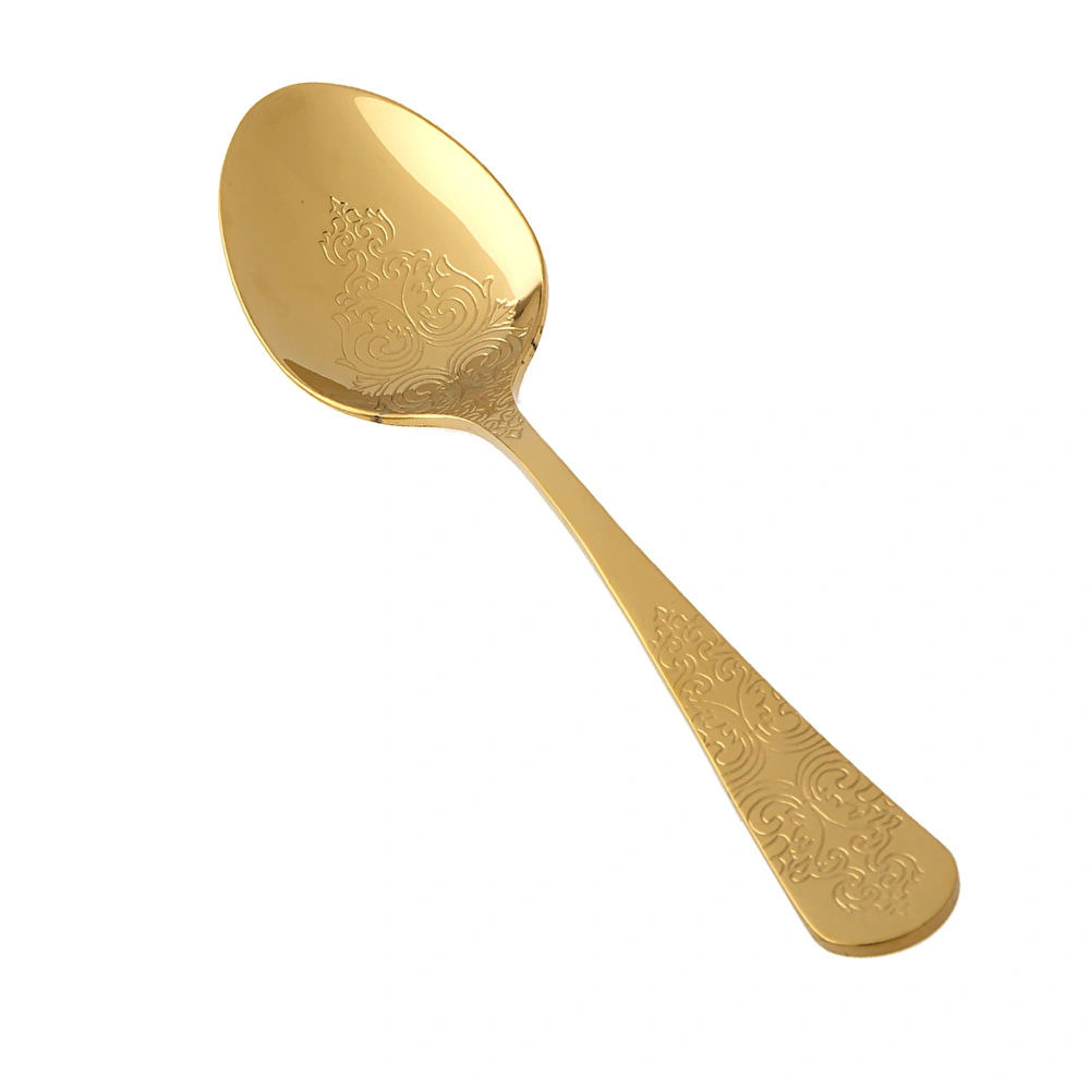 Jumbo Antique Titanyum Gold 12 Kişilik 84 Parça Çatal Kaşık Bıçak Takımı görseli 7