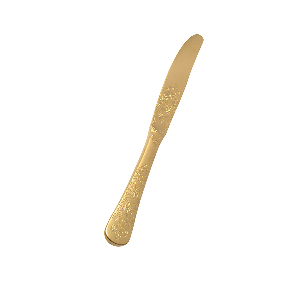 Jumbo Antique Titanyum Mat Gold 12 Kişilik 84 Parça Çatal Kaşık Bıçak Takımı görseli 11