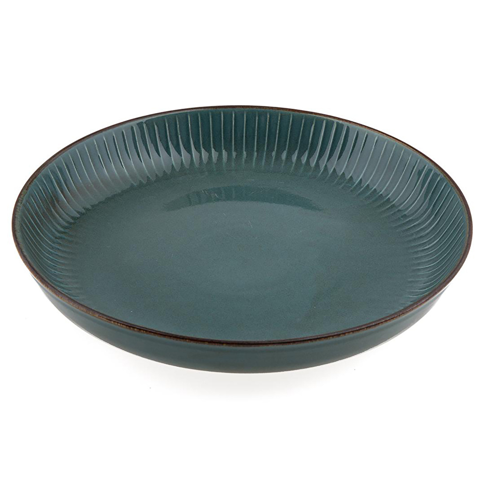Jumbo Terracota Mavi Çukur Tabak 26 cm görseli 1