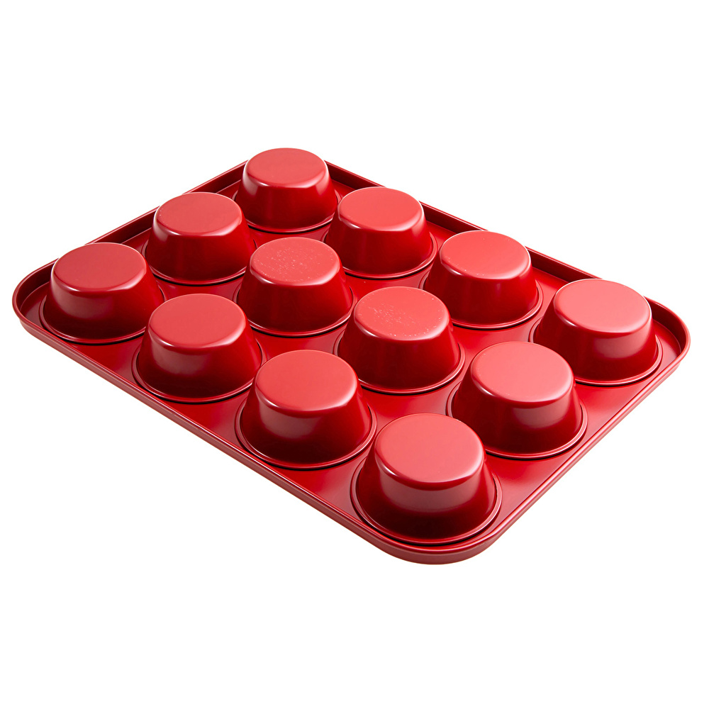 Jumbo Red Bake Muffin Kek Kalıbı görseli 4