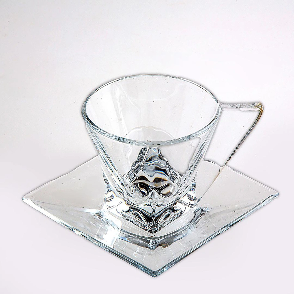 RCR Fusion Yüksek Kalite Cam 2'li Cappuccino Fincanı 190 ml görseli 3
