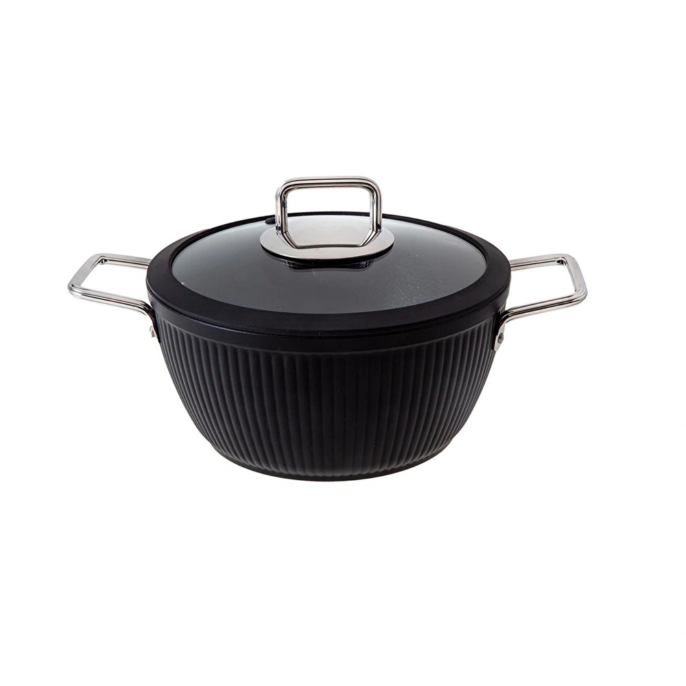 Jumbo Dublin Black 7 Parça İndüksiyon Tabanlı Granit Tencere Seti görseli 4
