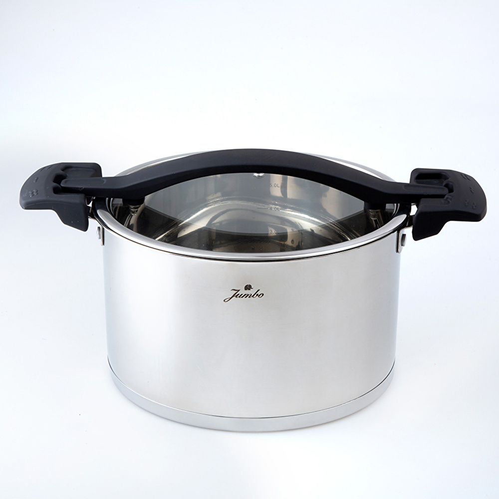 Jumbo Spark 8 Parça İndüksiyon Tabanlı Çelik Tencere Seti görseli 8