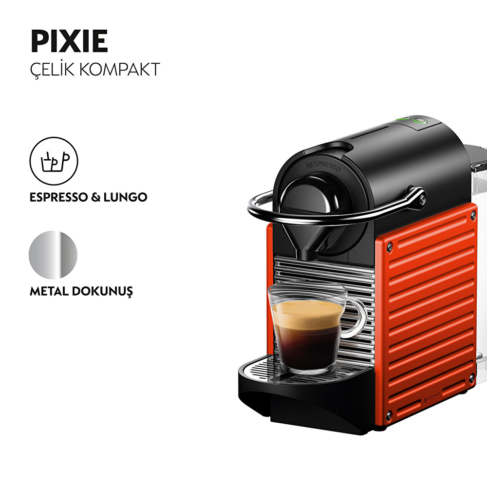 Nespresso C61 Pixie Kırmızı Kahve Makinesi görseli 5