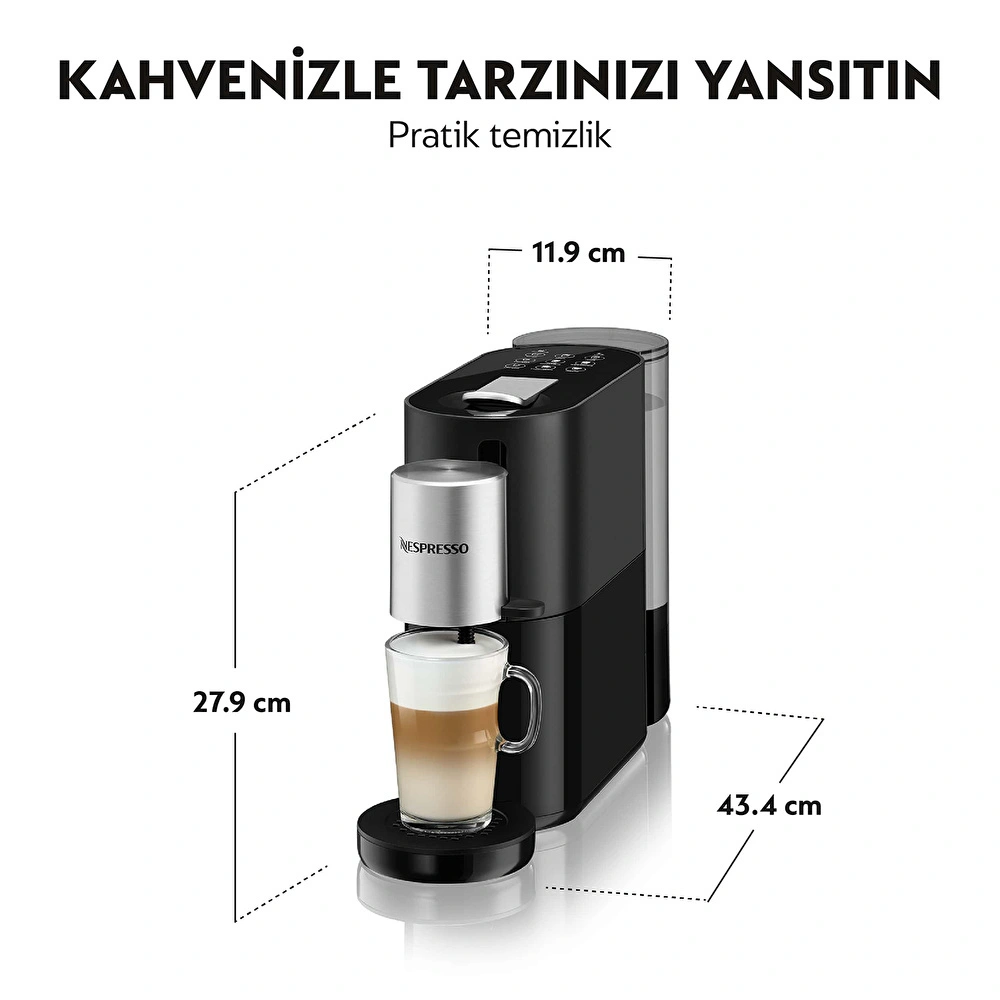Nespresso S85 Atelier Süt Çözümlü Kahve Makinesi  görseli 4