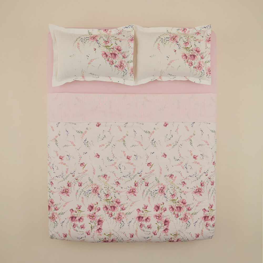 Karaca Home Dalila %100 Pamuk Çift Kişilik Nevresim Takımı Pembe thumbnail 7