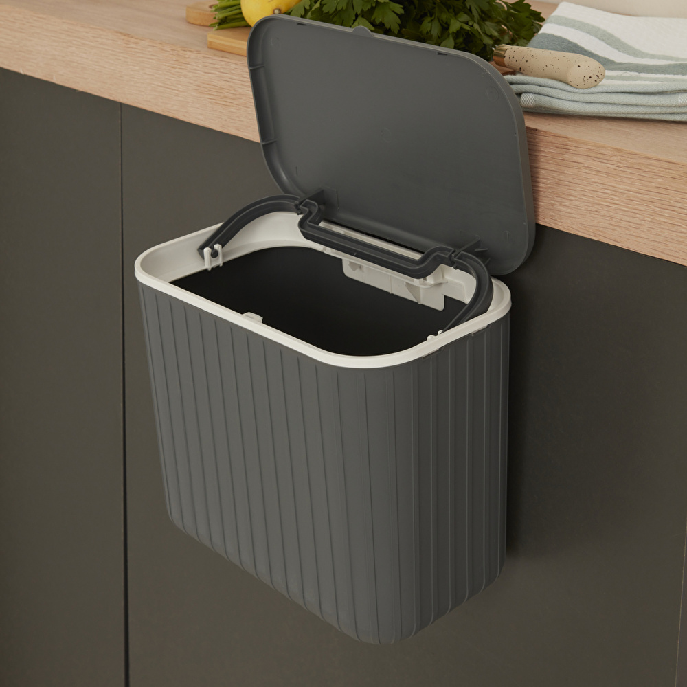 Karaca Home Pino 8 Lt Çöp Kovası Gri görseli 3