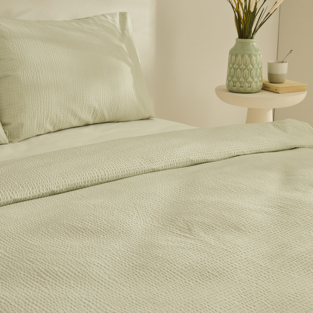 Karaca Home Fiora Soft Touch %100 Pamuk Çift Kişilik Nevresim Takımı Yeşil görseli 3