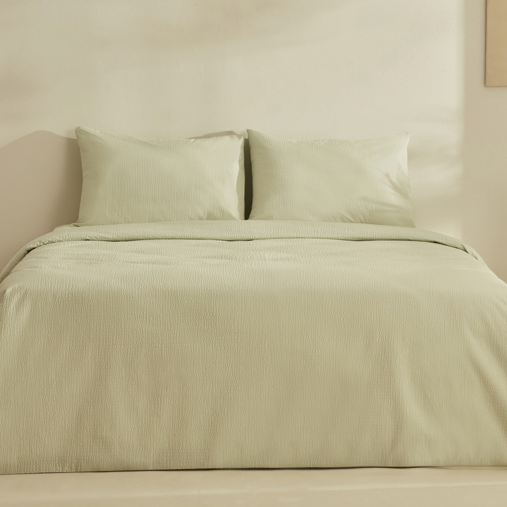 Karaca Home Fiora Soft Touch %100 Pamuk Çift Kişilik Nevresim Takımı Yeşil görseli 1