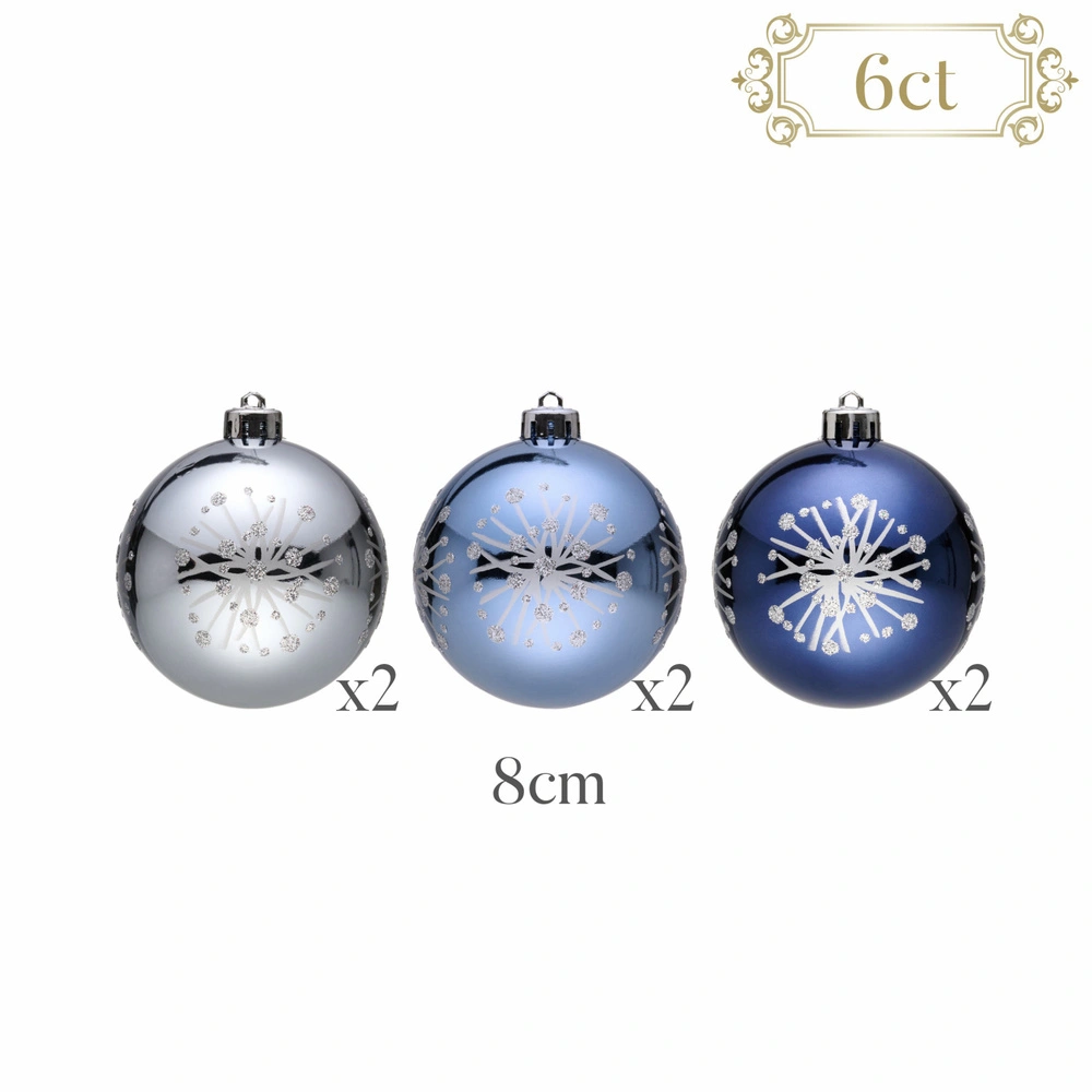 Karaca Home New Year Snowy 6 Parça Ağaç Süsü Seti görseli 5